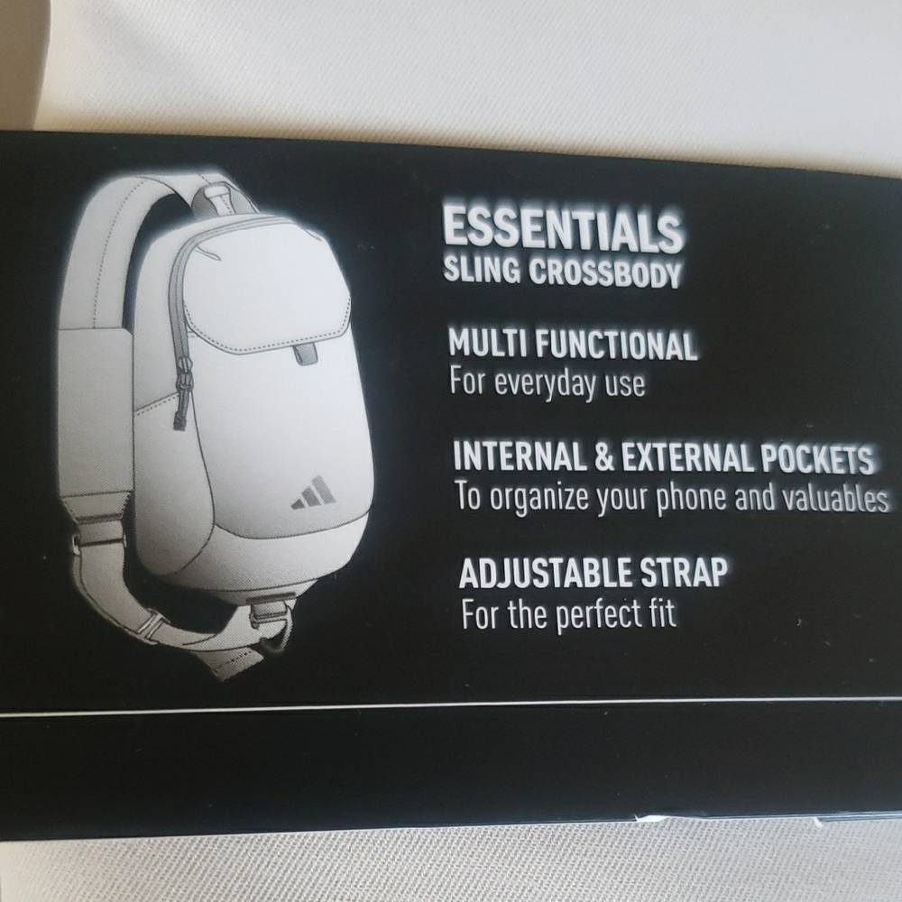 adidas Gray Sling Mini Backpack Unisex - Picture 4 of 4